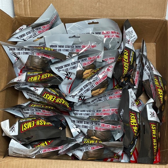 Lot of 23 WWE WWF AJ Styles Squash-Ems One Squeeze Toy BIRTHDAY FILLERS NEW - Picture 2 of 12